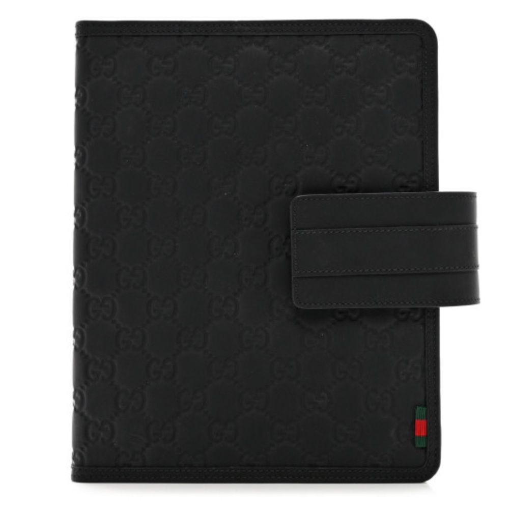 Gucci Rubberized Leather Guccissima iPad Case Black